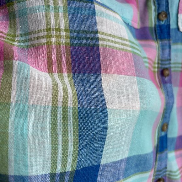 Sweet Pastel A&F Plaid Shirt - Size S - Picture 9 of 15
